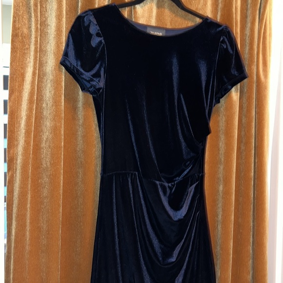 Modcloth Blue Velvet Mini Dress - Picture 3 of 5